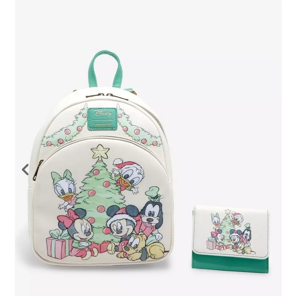 Loungefly Disney Sensational Six Christmas Holiday Mini Backpack and Wallet